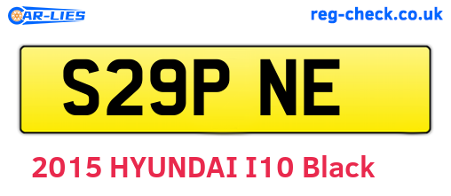 S29PNE are the vehicle registration plates.