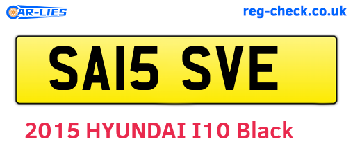 SA15SVE are the vehicle registration plates.