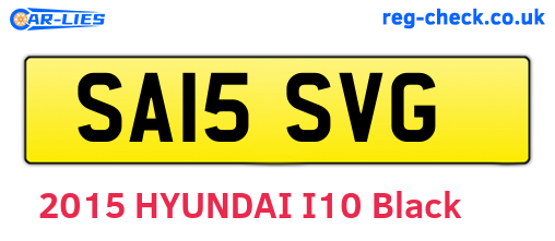 SA15SVG are the vehicle registration plates.