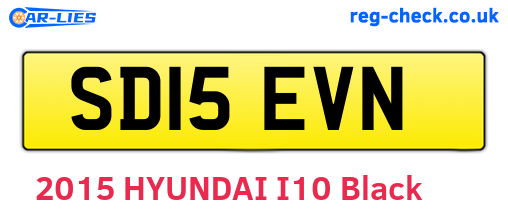 SD15EVN are the vehicle registration plates.