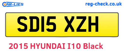 SD15XZH are the vehicle registration plates.