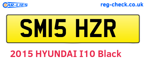 SM15HZR are the vehicle registration plates.