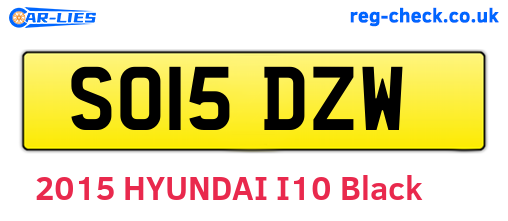 SO15DZW are the vehicle registration plates.