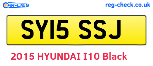 SY15SSJ are the vehicle registration plates.