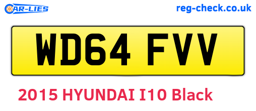 WD64FVV are the vehicle registration plates.