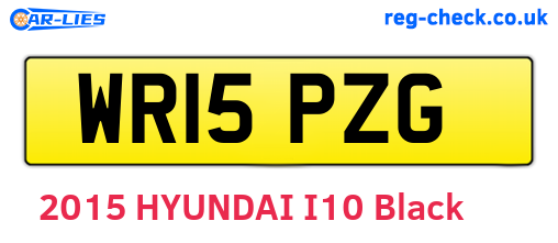 WR15PZG are the vehicle registration plates.