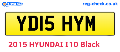 YD15HYM are the vehicle registration plates.