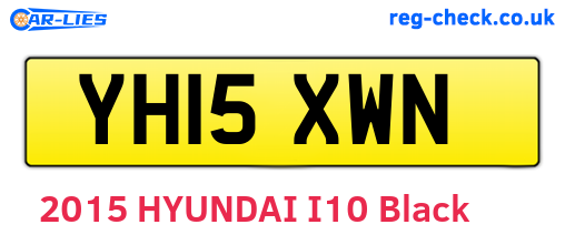 YH15XWN are the vehicle registration plates.