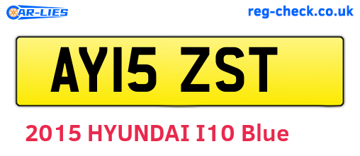 AY15ZST are the vehicle registration plates.