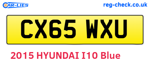 CX65WXU are the vehicle registration plates.