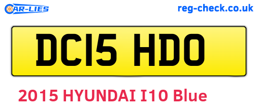 DC15HDO are the vehicle registration plates.