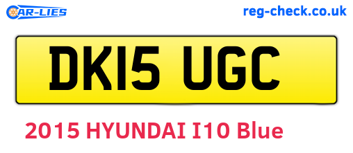 DK15UGC are the vehicle registration plates.