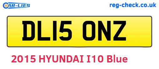 DL15ONZ are the vehicle registration plates.