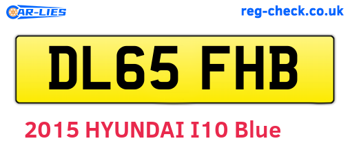 DL65FHB are the vehicle registration plates.