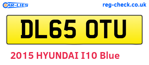 DL65OTU are the vehicle registration plates.