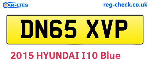 DN65XVP are the vehicle registration plates.