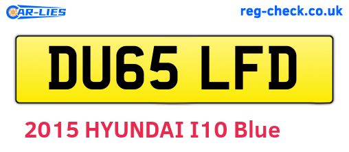 DU65LFD are the vehicle registration plates.