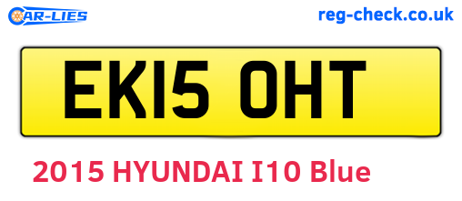 EK15OHT are the vehicle registration plates.