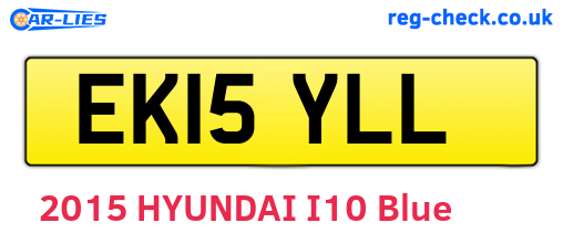 EK15YLL are the vehicle registration plates.