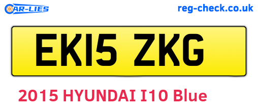 EK15ZKG are the vehicle registration plates.