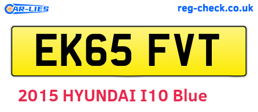 EK65FVT are the vehicle registration plates.