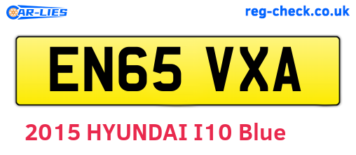 EN65VXA are the vehicle registration plates.