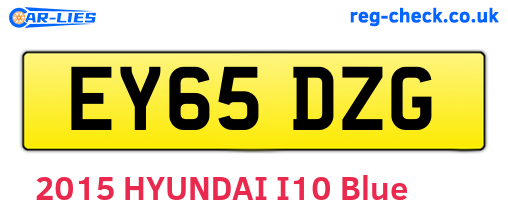 EY65DZG are the vehicle registration plates.