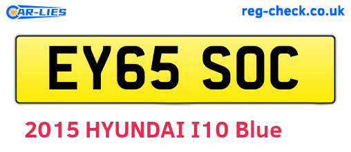 EY65SOC are the vehicle registration plates.