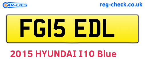 FG15EDL are the vehicle registration plates.