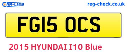 FG15OCS are the vehicle registration plates.