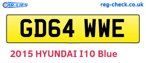 GD64WWE are the vehicle registration plates.