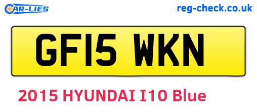 GF15WKN are the vehicle registration plates.