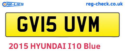 GV15UVM are the vehicle registration plates.