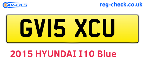 GV15XCU are the vehicle registration plates.