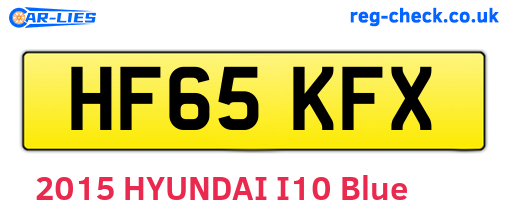 HF65KFX are the vehicle registration plates.