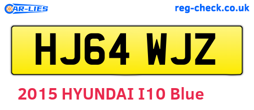 HJ64WJZ are the vehicle registration plates.