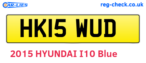 HK15WUD are the vehicle registration plates.