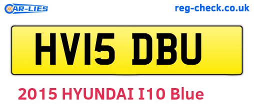HV15DBU are the vehicle registration plates.