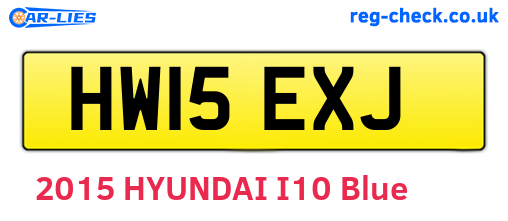 HW15EXJ are the vehicle registration plates.
