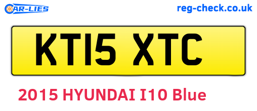 KT15XTC are the vehicle registration plates.