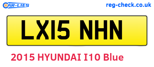 LX15NHN are the vehicle registration plates.
