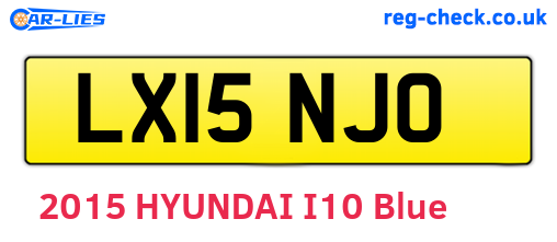 LX15NJO are the vehicle registration plates.