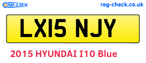 LX15NJY are the vehicle registration plates.