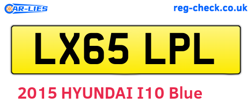 LX65LPL are the vehicle registration plates.