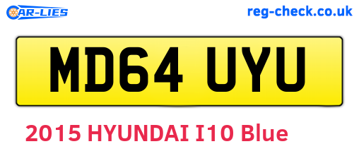 MD64UYU are the vehicle registration plates.