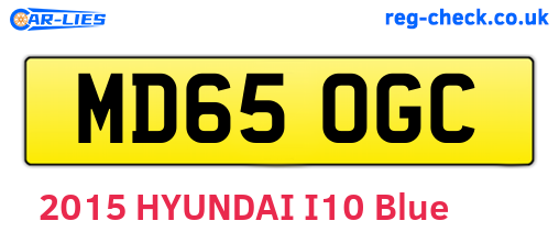 MD65OGC are the vehicle registration plates.