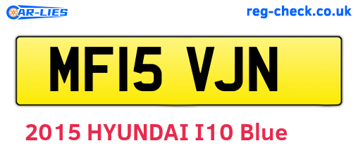MF15VJN are the vehicle registration plates.