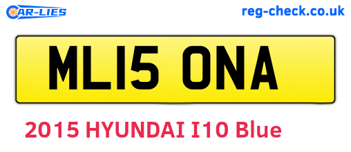 ML15ONA are the vehicle registration plates.