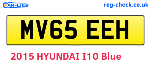 MV65EEH are the vehicle registration plates.