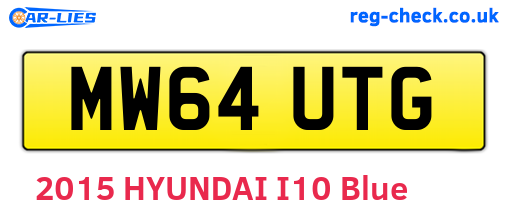 MW64UTG are the vehicle registration plates.